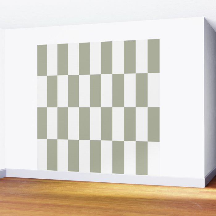 Bars (Pastel Sage) Wall Mural Gallery Image 2