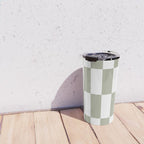 Bars (Pastel Sage) Travel Mug Gallery Image 4