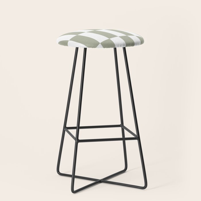 Bars (Pastel Sage) Stool Gallery Image 1