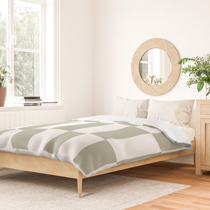 Bars (Pastel Sage) Duvet Cover Gallery Image 2