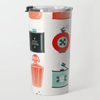 Flask Collection - Red & Turquoise Palette Travel Mug Gallery Image 3