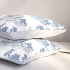 Toile de Jouy Vintage French Navy Blue & White Pastoral Pillow Sham Gallery Image 3