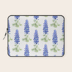 Texas bluebonnet in watercolor Laptop Sleeve Gallery Image 1