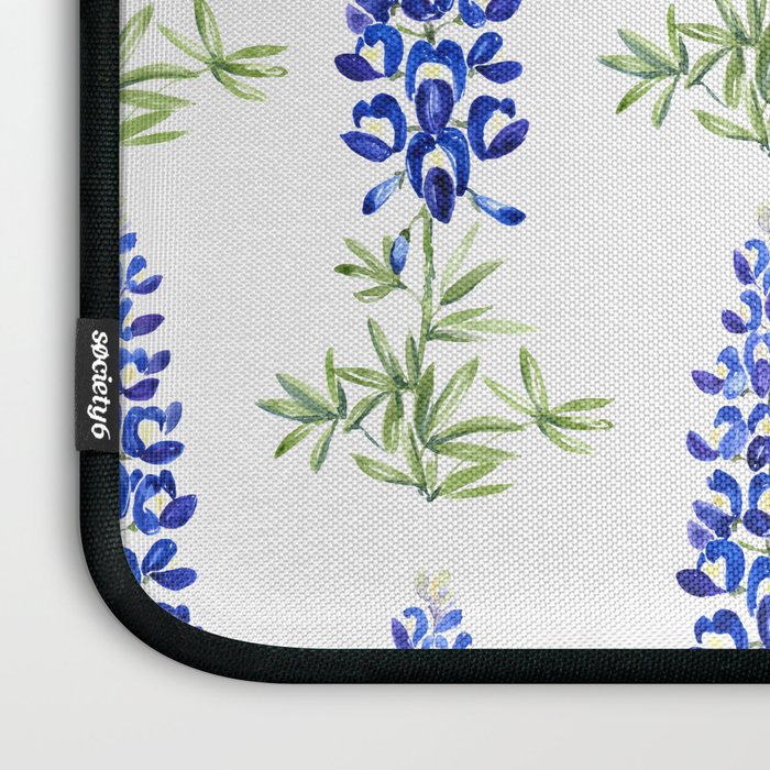 Texas bluebonnet in watercolor Laptop Sleeve Gallery Image 3