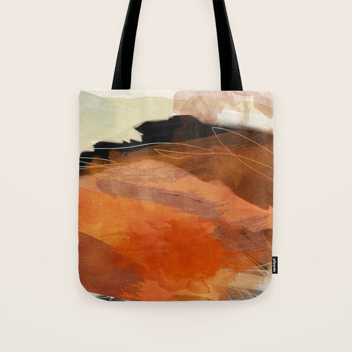 landscape in fall abstract art Tote Bag Gallery Image 1