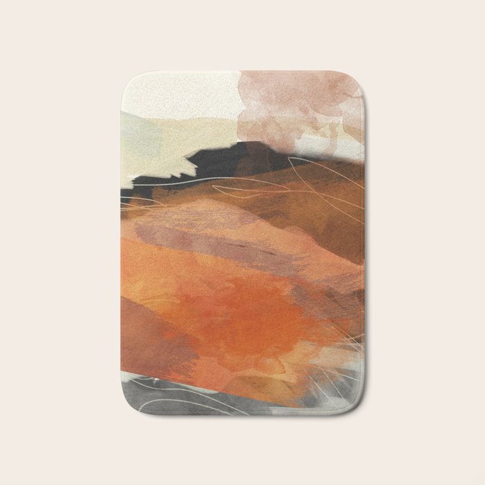 landscape in fall abstract art Bath Mat Gallery Image 1
