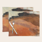 landscape in fall abstract art Placemat Gallery Image 1