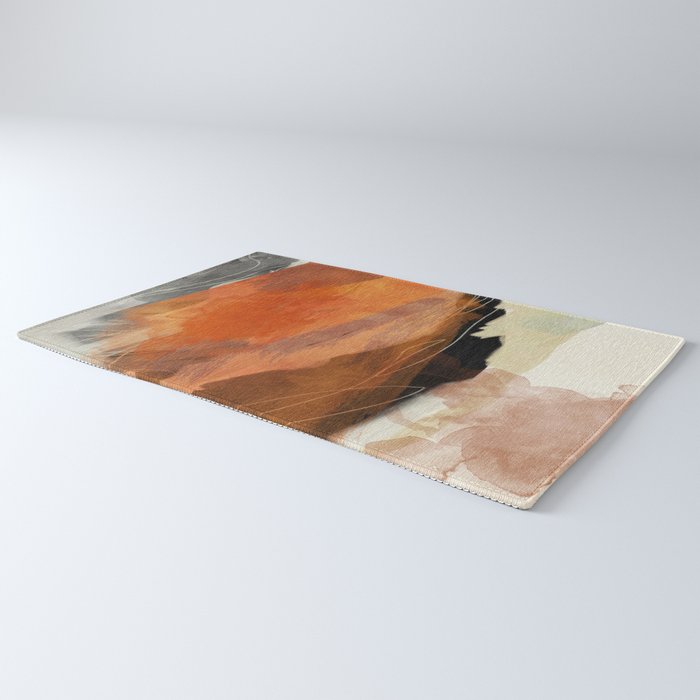 landscape in fall abstract art Rug Gallery Image 3