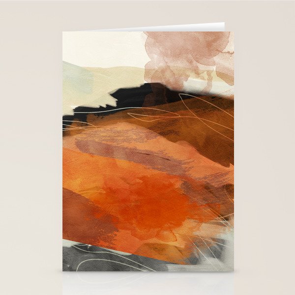 landscape in fall abstract art Stationery Card Gallery Image 2