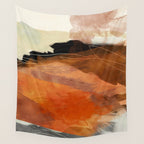 landscape in fall abstract art Wall Tapestry Gallery Image 4