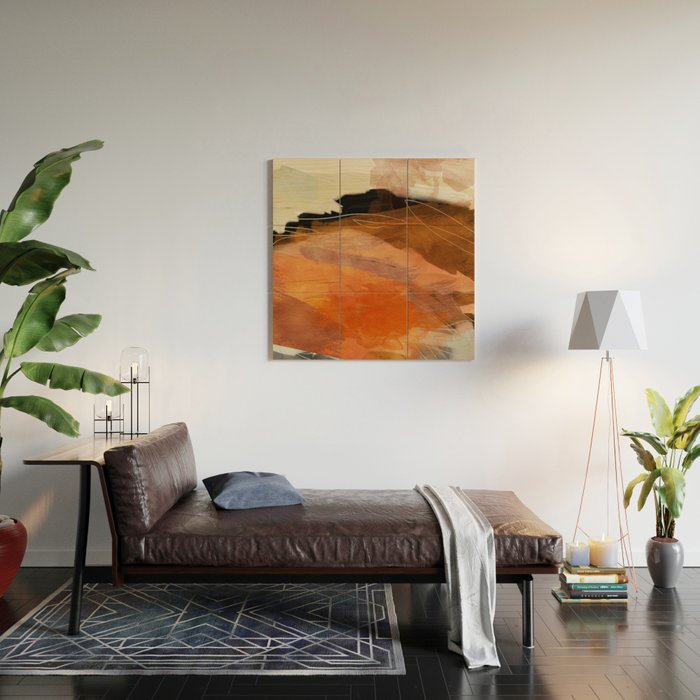 landscape in fall abstract art Wood Wall Art Gallery Image 2