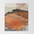 landscape in fall abstract art Throw Blanket Gallery Image 2