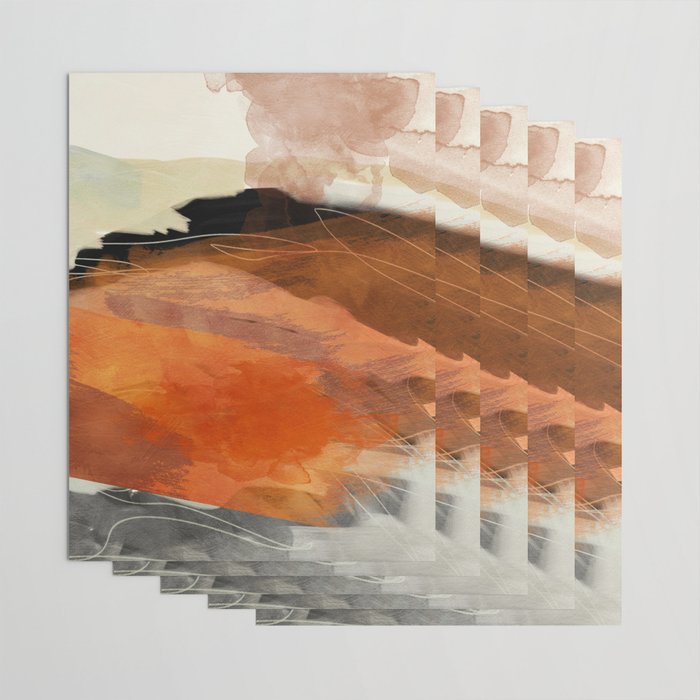 landscape in fall abstract art Wrapping Paper Gallery Image 3