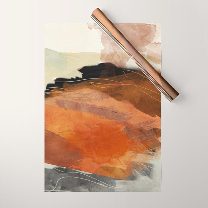 landscape in fall abstract art Wrapping Paper Gallery Image 1