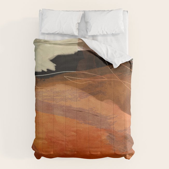 landscape in fall abstract art Comforter Gallery Image 1