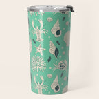 Ocean Crustaceans And Nautical Seashells Travel Mug Gallery Image 2