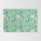 Ocean Crustaceans And Nautical Seashells Rug Gallery Image 2