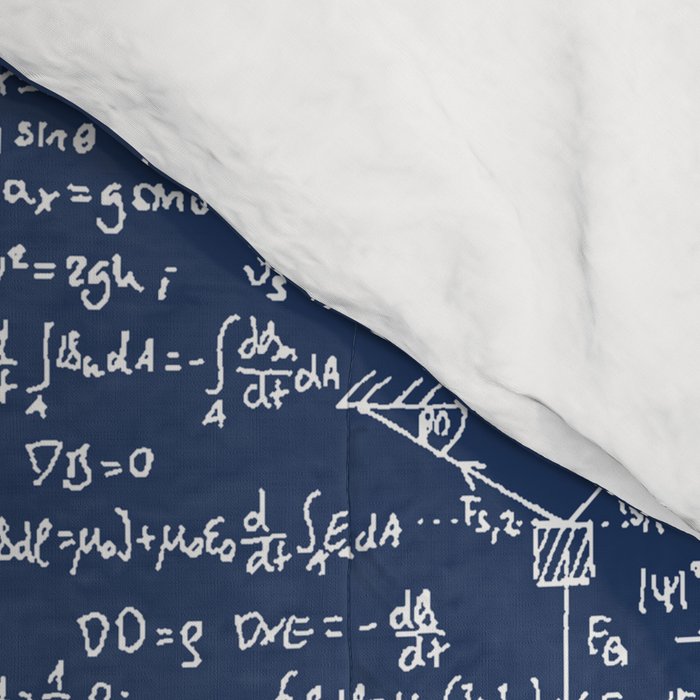 Physics Equations // Navy Comforter Gallery Image 4