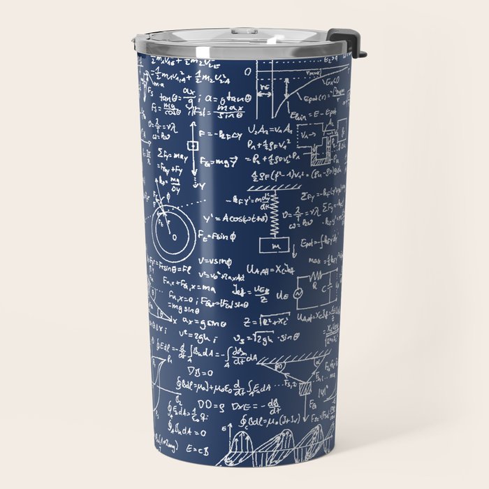 Physics Equations // Navy Travel Mug Gallery Image 2
