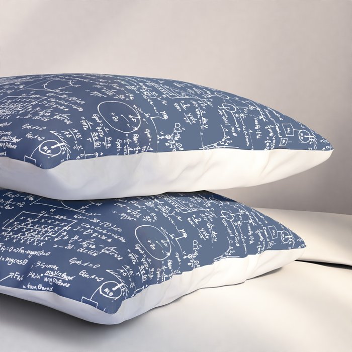 Physics Equations // Navy Pillow Sham Gallery Image 3
