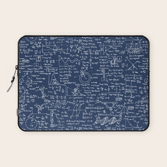 Physics Equations // Navy Laptop Sleeve Gallery Image 1
