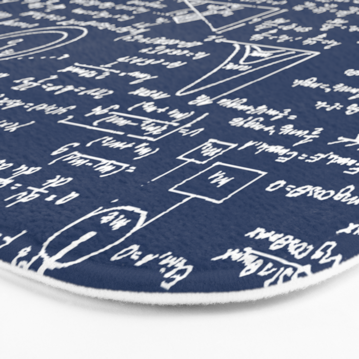 Physics Equations // Navy Bath Mat Gallery Image 3