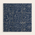 Physics Equations // Navy Wood Wall Art Gallery Image 1