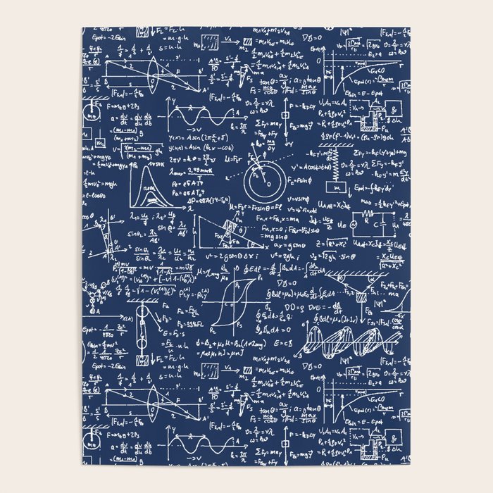 Physics Equations // Navy Poster Gallery Image 4
