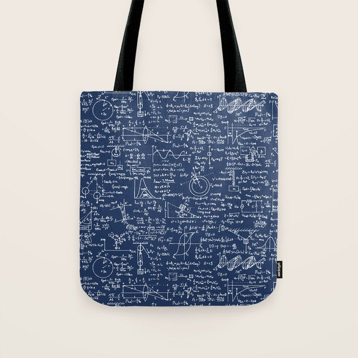 Physics Equations // Navy Tote Bag Gallery Image 1