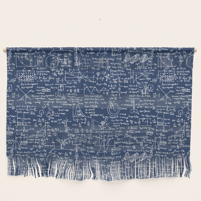 Physics Equations // Navy Wall Hanging Gallery Image 1