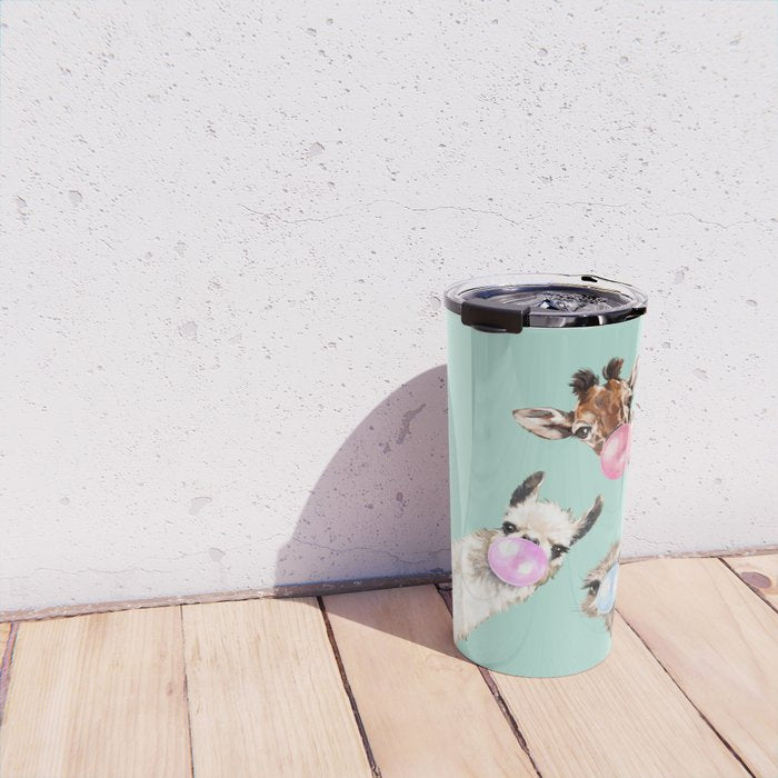 Bubble Gum Gang in Green Travel Mug Gallery Image 4
