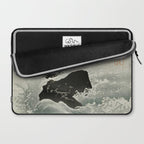 Ohara Koson, Bird And Waterfall -Vintage Japanese Woodblock Print  Laptop Sleeve Gallery Image 2