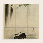 Ohara Koson, Bird And Waterfall -Vintage Japanese Woodblock Print  Wood Wall Art Gallery Image 1