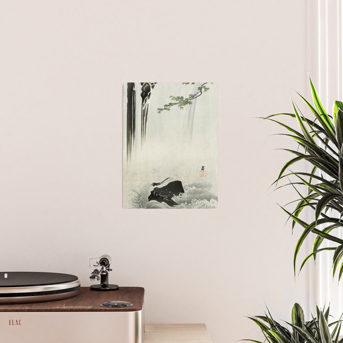 Ohara Koson, Bird And Waterfall -Vintage Japanese Woodblock Print  Poster Gallery Image 2