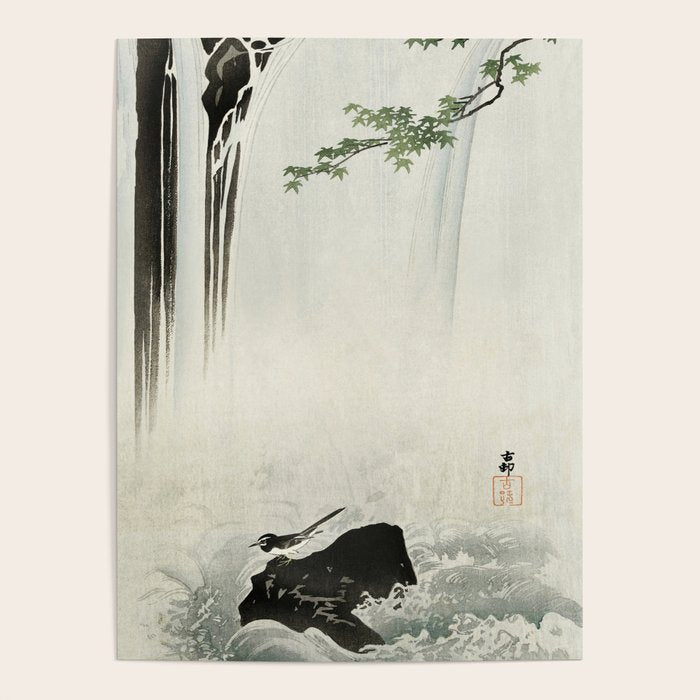 Ohara Koson, Bird And Waterfall -Vintage Japanese Woodblock Print  Poster Gallery Image 4