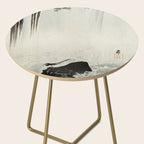 Ohara Koson, Bird And Waterfall -Vintage Japanese Woodblock Print  Side Table Gallery Image 2