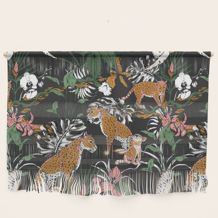 Leopards at night Wall Hanging Gallery Image 1