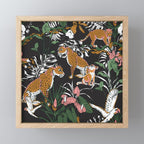 Leopards at night Mini Art Print Gallery Image 1