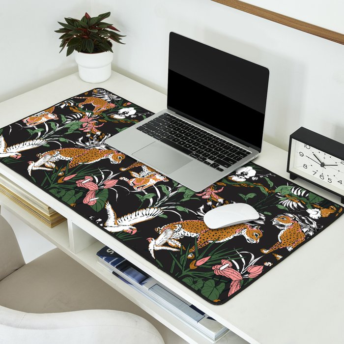 Leopards at night Desk Mat Gallery Image 2