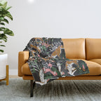 Leopards at night Throw Blanket Gallery Image 1