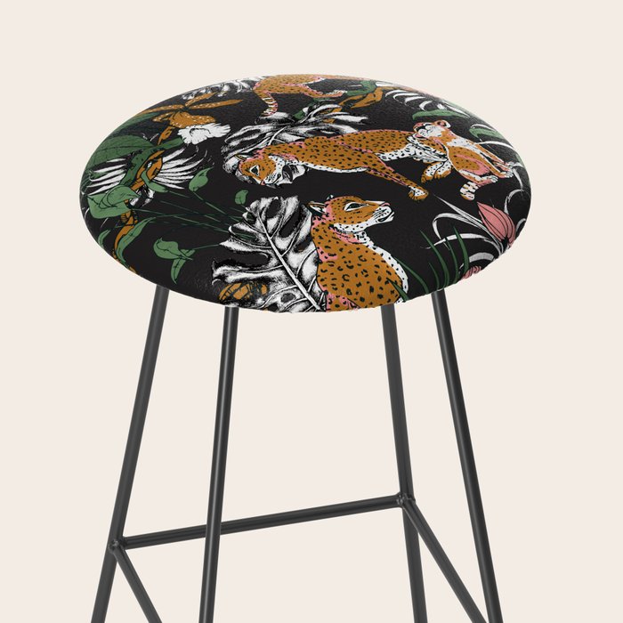 Leopards at night Stool Gallery Image 2
