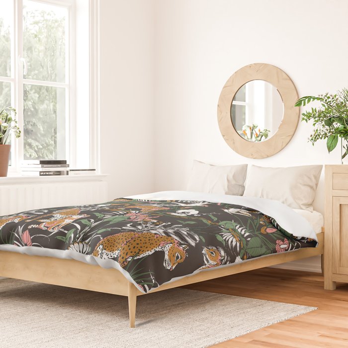 Leopards at night Duvet Cover Gallery Image 2