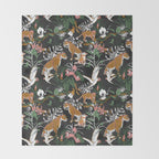 Leopards at night Throw Blanket Gallery Image 2