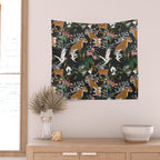 Leopards at night Wall Tapestry Gallery Image 2