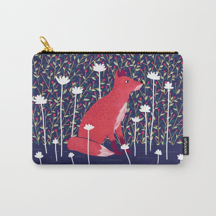 Fox in the Garden Carry All Pouch Gallery Image 1