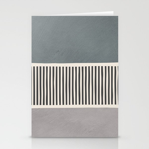 Gray Beige Black Lines Minimalist Stationery Card Gallery Image 2