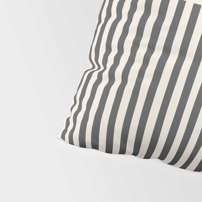 Gray Beige Black Lines Minimalist Pillow Sham Gallery Image 4