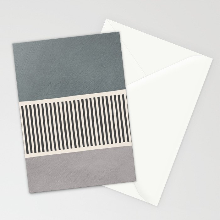 Gray Beige Black Lines Minimalist Stationery Card Gallery Image 2
