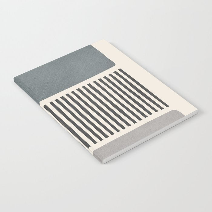 Gray Beige Black Lines Minimalist Notebook Gallery Image 1