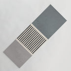 Gray Beige Black Lines Minimalist Yoga Mat Gallery Image 1